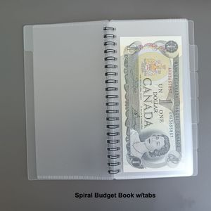 Nueva Tendencia, Libreta Espiral Negra Portátil de Plástico Esmerilado con Bolsillo para Dinero, Kit de Finanzas con Sobres para Efectivo, Libreta de Presupuesto - Product Image 3
