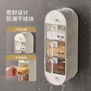 Ensemble de boîtes de rangement pour épices en plastique écologique à 5 compartiments pour la cuisine, organisateur d'épices mural avec 3 options de couleur - Product Image 3