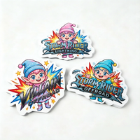 Pegatinas de Vinilo Impermeables de PVC al por Mayor, Pegatinas de Dibujos Animados, Pegatinas Troqueladas, Impresión Personalizada, Pegatinas Adhesivas con Logotipo