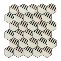 12*12 11.8*11.8 10.5*10.5 pouces blanc noir couleur bricolage 3D peler et coller empilé cuisine métro mosaïque mur carrelage autocollants