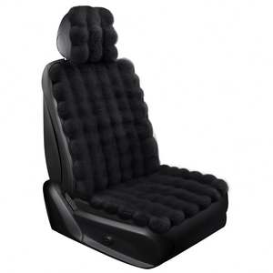 Accesorios Interiores para Automóviles, Funda de Asiento Delantera de Piel Sintética de Felpa, Funda de Asiento de Automóvil de Piel de Oveja de una Pieza, Fundas de Asiento de Automóvil Universales de Color Beige - Product Image 2