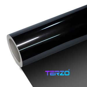 Terzo High Quality PET Glossy Black Car Wrap Air Release <b>Bubble</b> Free Full Body Styling - Product Image 2