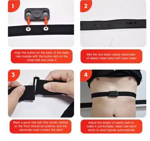 Sangle souple moniteur de fréquence cardiaque en cours d'exécution adapté <span class=keywords><strong>à</strong></span> la sangle de montage de la poitrine réglable sangle de poitrine élastique adaptée au sport polaire - Product Image 5
