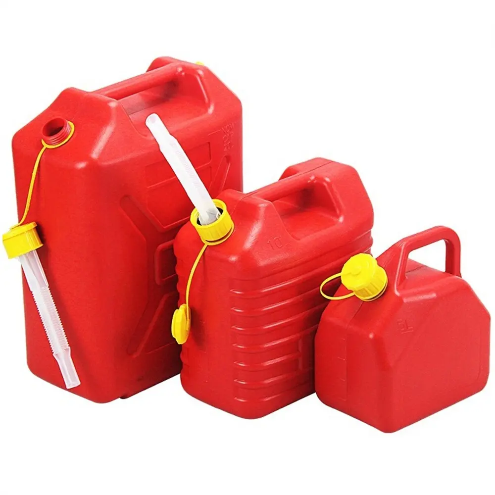 Bidón de plástico HDPE para almacenamiento de agua, vino, gasolina, 5L, 10L, 20 litros, tanque de combustible de repuesto para coche, aceite, gasolina, jhercan