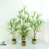 Plante artificielle réaliste en forme d'araignée, fausse orchidée couronne en pot avec tronc torsadé
