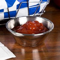 Petites coupelles à sauce 1,5 oz, coupelles à sauce en acier inoxydable de qualité commerciale, coupelles individuelles pour condiments/portionneuses/ramequins