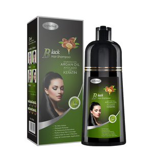 Shampoo Colorante 3-in-1 Permanente Senza Ammoniaca all'Olio di Argan, 400ml, Grado Cosmetico, Copre <span class=keywords><strong>i</strong></span> <span class=keywords><strong>Capelli</strong></span> Grigi - Product Image 3