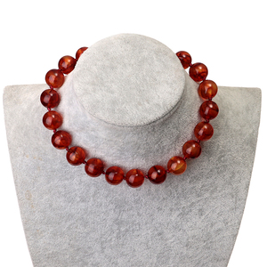 שרשרת חרוזים עגולה פשוטה בעיצוב אישי, אביב וקיץ סִגְנוֹן חדשה, עבודת יד, צבעונית, 18 מ\\\"מ, שרשרת חרוזים עם חוט שעווה קשור, לנשים - Product Image 6