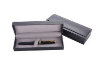 Boîte à stylo haut de gamme de luxe créative de haute qualité Emballage noir en simili cuir Boîte cadeau pour stylo avec logo personnalisé