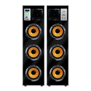 Nuevos Altavoces <span class=keywords><strong>Frontales</strong></span> Activos de Alta Potencia con Micrófono y Caja de Madera Colorida, Altavoces de Torre Activos - Product Image 1