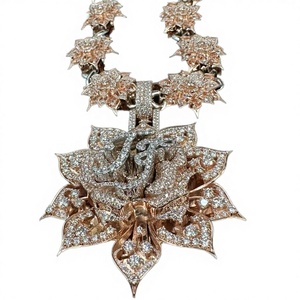 Diseño Popular, Chapado en Oro, Plata, Forma de Animal, Completamente Cubierto de Diamantes VVS Moissanite, Cadena de Eslabones, Colgante Personalizado para Hip Hop Unisex - Product Image 3