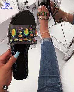 Sandali Estivi da Donna 2021 a Basso Prezzo, <span class=keywords><strong>Ciabatte</strong></span> con Tacco Basso per Spiaggia - Product Image 4