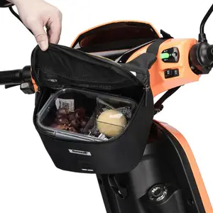 UPANBIKE Recreational Electric Motorcycle Scooter Lunch Carry Bag for Front Handlebar Bag with Phone Touch Raincover