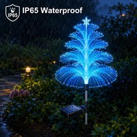 Guirlandes lumineuses solaires LED IP65 étanches, commande tactile, angle de faisceau 360°, pour extérieur, jardin, paysage, cour, pelouse, sol