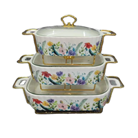 Ensemble de plats de cuisson en céramique modernes pour restaurant, plats rectangulaires de qualité alimentaire pour la restauration