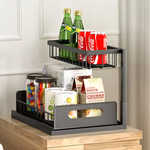 Nouveau <span class=keywords><strong>design</strong></span> porte-épices <span class=keywords><strong>organisateur</strong></span> <span class=keywords><strong>d</strong></span>'<span class=keywords><strong>évier</strong></span> polyvalent support de rangement de cuisine sous <span class=keywords><strong>évier</strong></span> à 2 niveaux - Product Image 4
