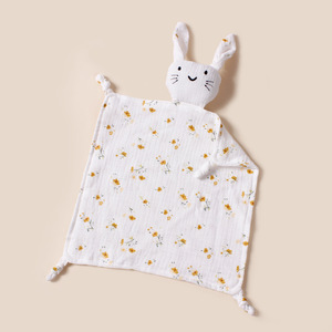 Serviette de Nuit Apaisante pour Bébé en Coton Pur, Douce et de Bonne Qualité, Motif Lapin de Dessin Animé, Jouet de Sommeil en Gaze, Doudou Lapin <span class=keywords><strong>Comestible</strong></span> - Product Image 2