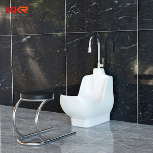 Moderna scuola domestica bagno automatico in plastica musulmana Wudu <span class=keywords><strong>lavapiedi</strong></span> con rubinetto a foro singolo montare facile pulizia lavabo di preghiera - Product Image 2