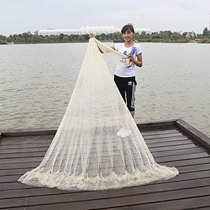 Red de Pesca Fácil de Lanzar con Anillo de Aluminio, Tipo Disco Volador, Ideal para Principiantes, Malla Pequeña para Camarones - Product Image 2
