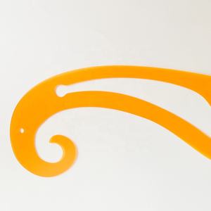 Righello Curvo Francese Flessibile Trasparente Arancione al Miglior Prezzo, Spessore 1,2mm, Lunghezza Massima 41,5cm, Promozionale - Product Image 5