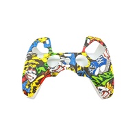 Coque de protection ergonomique en silicone multi-styles pour manette PS5 DualSense, résistante à la transpiration, avec impression par transfert d'eau