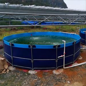 Aquaculture extérieure hors sol Aquaculture <span class=keywords><strong>Bassin</strong></span> de pisciculture préformé Toile galvanisée <span class=keywords><strong>Bassin</strong></span> de crevettes pour l'élevage de poissons - Product Image 1