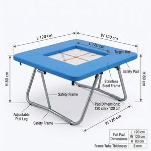 <span class=keywords><strong>Trampoline</strong></span> de gymnastique XH LWH 295 X 183 X 42 cm, filet en nylon, ressorts robustes en PVC, <span class=keywords><strong>trampoline</strong></span> d'intérieur pour sauts et vol - Product Image 6