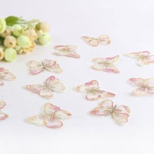 Handmade 3D 4.3*5cm 15 Colors Beautiful Organza Butterfly Embroidery Patch for Bag Dress Hats - Product Image 3