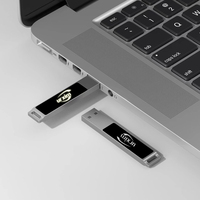 USB 128 Flash Drive USB, Kustom Logo Led menyala USB 4GB 8GB 16GB 32GB 64GB 2.0 GB memori U Stick USB