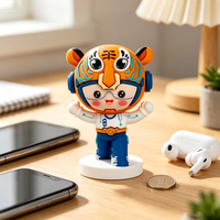 Figura de Tigre de Dibujos Animados en 3D Personalizada de PVC, Linda Estatua de Anime para Escritorio, Modelo Coleccionable para Regalo Promocional