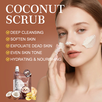 Gommage corporel OEM à l'huile de coco, exfoliant, blanchissant, nettoyant en profondeur, lissant, naturel, qui améliore le teint de la peau