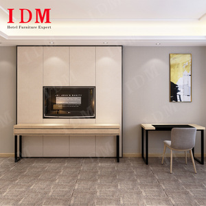Ensemble de meubles de chambre à coucher d'hôtel de luxe moderne IDM Factory Direct, personnalisé en bois massif, pour <span class=keywords><strong>appartement</strong></span>, à <span class=keywords><strong>vendre</strong></span> - Product Image 4