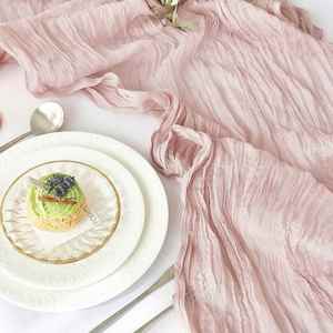Chiffon de gaze rose 10 pieds, décoration rustique de printemps et de Pâques, chemin de table en gaze lavande pour douche nuptiale - Product Image 2