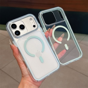 Luxury Transparent <b>Pc</b> and Colorful Tpu Phone case for iphone 17 Pro Max Magnetic <b>Wireless</b> - Product Image 3