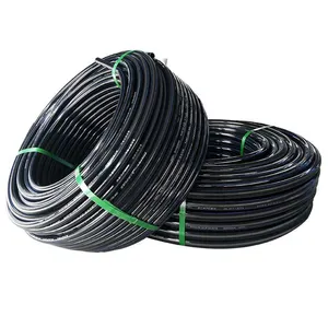 Tubería de HDPE de venta directa de fábrica para tubería de riego por goteo Rollo de tubería de agua de plástico negro HDPE de 50mm