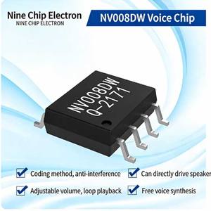 Chip de Reproducción de Voz de 8 Pines Serie NVDW para Timbre, Chip de Voz de Fabricante OEM - Product Image 4