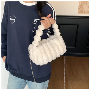 Nouveau sac en peluche pour femme, sac à main texturé automne/hiver, sac bandoulière simple - Product Image 3