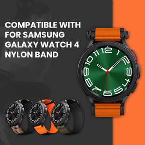 สายไนลอน22มม. 20มม. สำหรับ <span class=keywords><strong>Samsung</strong></span> Galaxy WATCH 6 5 <span class=keywords><strong>4</strong></span> 44มม. 5Pro 6กำไล S3เกียร์47มม. แบบสปอร์ตสำหรับ Huawei Ultimate BAND - Product Image 2