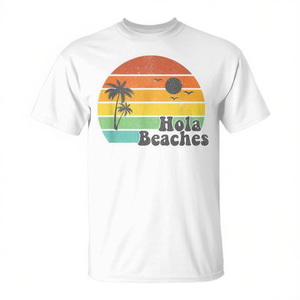 Camiseta para mujer con cita de verano de Hola Beaches Retro Beach Vacation - Product Image 2