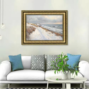 Pintura de paisaje marino vintage, <span class=keywords><strong>lienzo</strong></span> al óleo antiguo, decoración de pared, arte Vintage pintado a mano, <span class=keywords><strong>tipo</strong></span> enmarcado, decoración para el hogar y la Oficina - Product Image 3