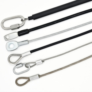 Cable de puerta trasera de alambre de acero y metal de montaje de extremo de rosca en forma de U con accesorios - Product Image 4