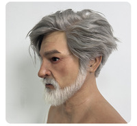 Masque en silicone artisanal pour hommes avec caractéristiques faciales réalistes et toucher doux pour une croissance des cheveux d'apparence naturelle, masques réalistes