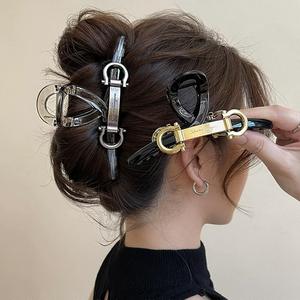 Nouveauté : Grandes pinces à cheveux de créateur pour femme en métal et acrylique, style mode - Product Image 1