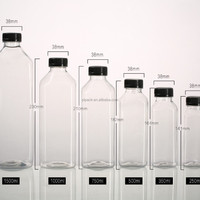 PTPACK Bouteilles de jus personnalisées les plus vendues, contenants réutilisables transparents pour boissons froides, bouteilles de lait transparentes
