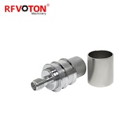 Para SMA hembra Jack RF Coaxial Conector recto sin soldadura conectores de Cable impermeables de contacto de níquel para LMR600