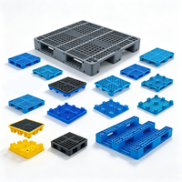 Palettes en plastique réutilisables de norme européenne bleue industrielle résistante de HDPE pour l'entrepôt