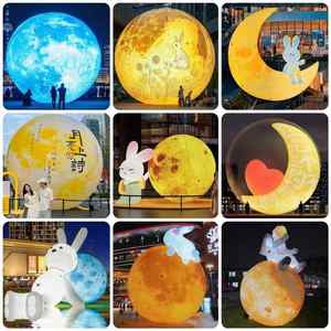 Luna Llena flotante impermeable gigante Pvc planeta globo Led Luna centro comercial publicidad inflables motivo Decoración - Product Image 5