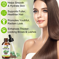 ATOANY Premium Minyak Jarak Jamaika Organik untuk Menutrisi Rambut dan Kulit, Pelembap Rambut, Minyak Jarak Jamaika Organik