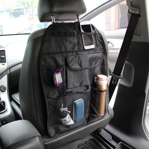 Sac de rangement pour siège de voiture, tissu Oxford noir, 8 à 11 poches, organisateur suspendu pour utilisation en intérieur de véhicule - Product Image 1