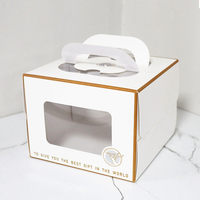 Caja de Embalaje para Pasteles Cuadrada de Papel Kraft Biodegradable, Hecha con Materiales Reciclados Ecológicos, Segura para Alimentos, con Laminado Mate, Personalizable y Moderna